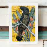 Maxi Woodblock - Red Tailed Black Cockatoo