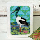 Mini Woodblock - Jabiru