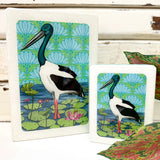 Mini Woodblock - Jabiru