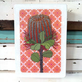 Medi Woodblock - Banksia Coccinea