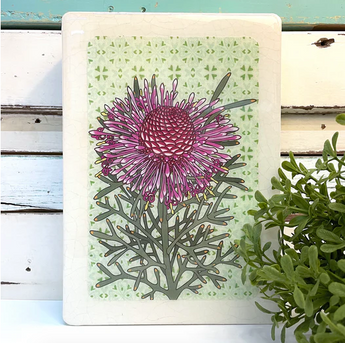 XL Woodblock - Rose Coneflower